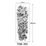 Body Art Full Fake Tatoo Tiger Wolf Flowers Rose Large Arm Tattoo Sticker Full Sleeve Waterproof Semi Permanent Tattoo Women Man - Image 8