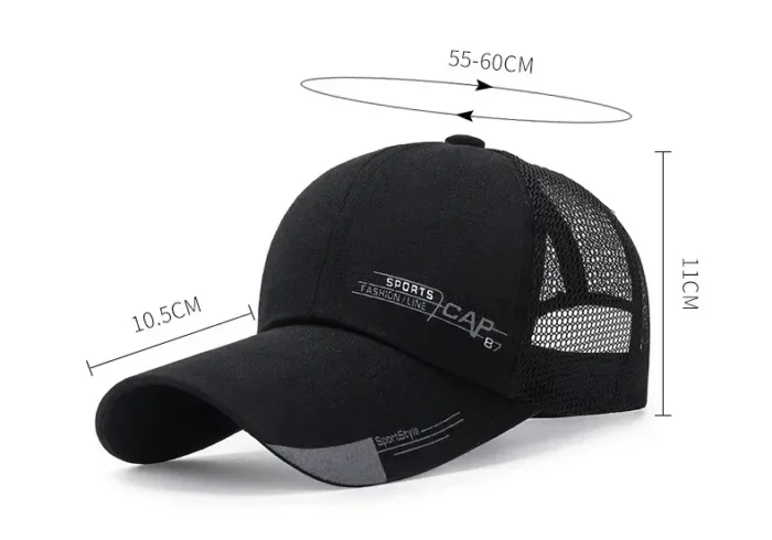 Summer Sports Cap Mens Hat for Fish Outdoor Fashion Line Baseball Cap Long Visor Brim Shade Snapback Sun Hat Bone Gorras New - Image 2