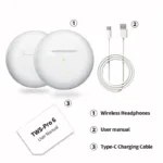Original Air Pro 6 TWS Wireless Headphones Fone Bluetooth Earphones Mic Pods InEar Earpods Pro6 Earbuds sport Headset For Xiaomi - Image 4