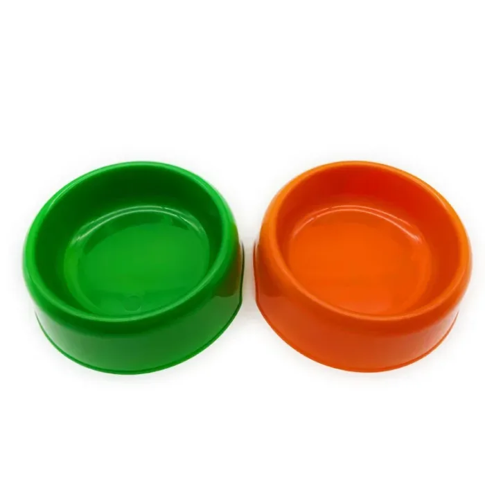 Solid Color Pet Bowl Plastic Dog Cat Round Single Bowls Thickened Eco-Friendly Dog Pet Supplies Dog Accessories - Image 2