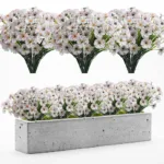 New Bunch Artificial Flowers Violets for Home Decoration Outdoor Garden Decor Fake Flowers Ornament for Wedding Birthday Party