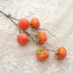 Artificial Persimmon Orange Fruit Home Wedding Festival Christmas Display Decoration Fake Plant High Simulation Model Photo Prop - Image 7