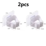 1/2pcs Bathroom Storage Rack Mop Holder Wall Mounted Organizer Broom Hanger Mop Clip Wall Hanging Mop Rack Self Adhesive Hooks - Image 10