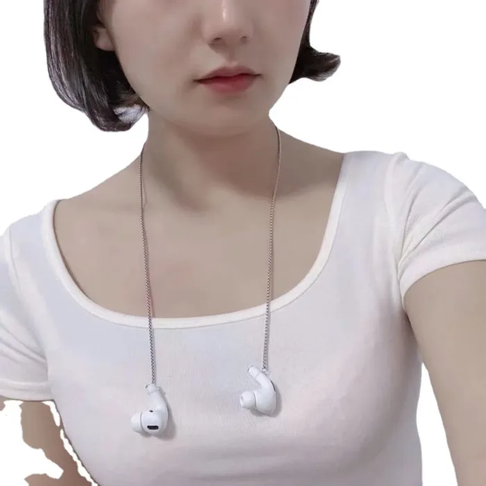 Anti-Lost Chain  For AirPods Fashion Metal Headphone Chains Strap Women Wireless Earphones Retention Necklace Accessories - Image 3