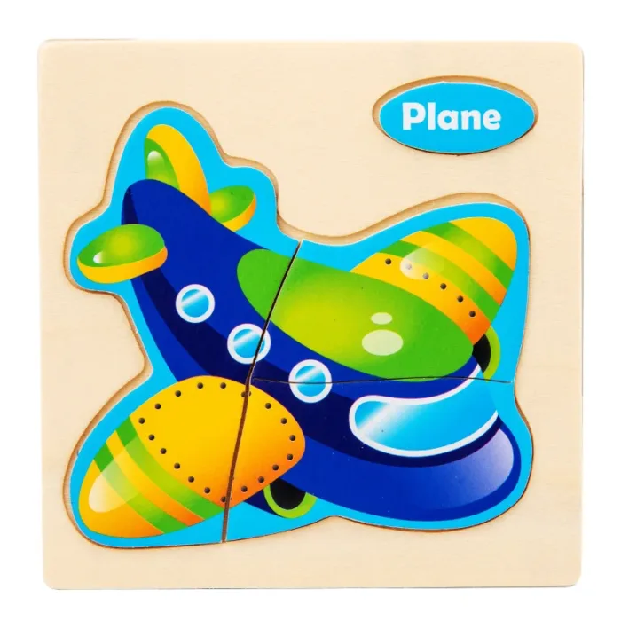 Montessori Wooden 3D Jigsaw Puzzle Cartoon Animals Children Learning Cognition Intelligence Puzzle Game Educational Toy for Kids - Image 11