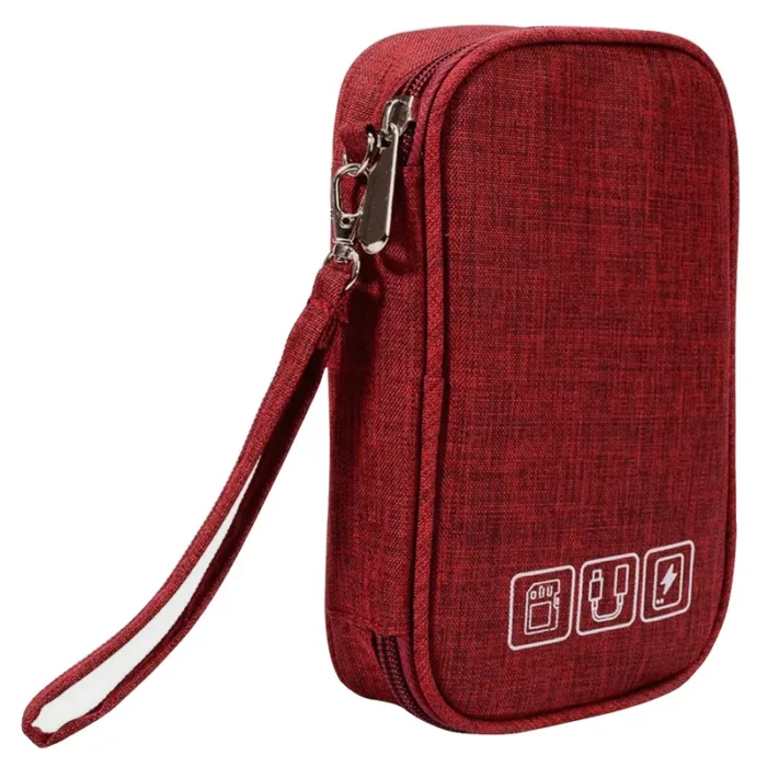 Data Cable Storage Bag, Portable Headphone Manager, Digital Gadget Suitcase, Double-layer Digital USB Hard Drive Protection Bag - Image 8