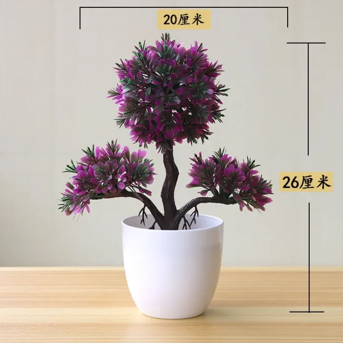 1pc Artificial Plants Bonsai Small Tree Simulation Plants Fake Flowers Table Potted Ornaments Home Decoration Hotel Garden Decor - Image 43