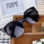 2024 New Vintage Cat Eye Sunglasses Half Frame Sunglasses Women Retro Sun Glasses Anti-UV Sunglasses Female Travel Party Glasses