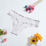 Thong Cotton Sexy Ladies Panties Women's Underwear Low Waist Solid Color Shorts Black Invisible Lace T-st - Image 13