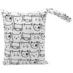 20*25cm Baby Diaper Bag Cartoon Print Wet Dry Nappy Zipper Handbag Stroller Carry Pack Travel Outdoor Wet Diaper Storage Bags - Image 11
