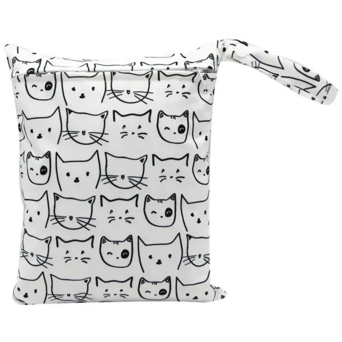 20*25cm Baby Diaper Bag Cartoon Print Wet Dry Nappy Zipper Handbag Stroller Carry Pack Travel Outdoor Wet Diaper Storage Bags - Image 11