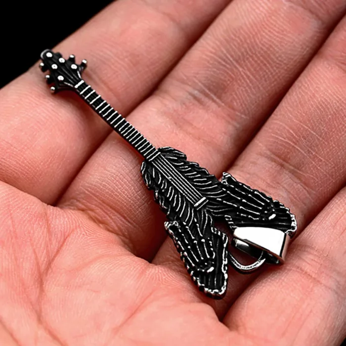 Unique Vintage Violin Pendant for Men Women Gothic Stainless Steel Musical Instrument Necklace Fashion Jewelry Gift Wholesale - Image 5