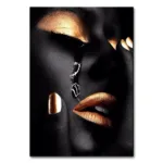 Modern Black Gold African Woman Portrait Wall Art Posters Living Room Home Decor Canvas Painting Mural Prints Pictures Cuadros - Image 17