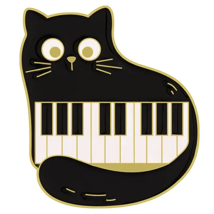 Instrument Piano Accordion Cat Enamel Pins Black Cat Music Note Lapel Badge Clothes Collar Brooch Backpack Jewelry Pin Wholesale - Image 10