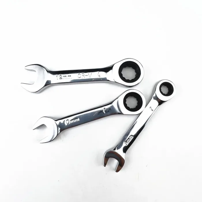 Short handle adjustable head ratchet wrench mini fast ratchet wrench labor-saving auto repair hardware dual-purpose wrench tool - Image 4