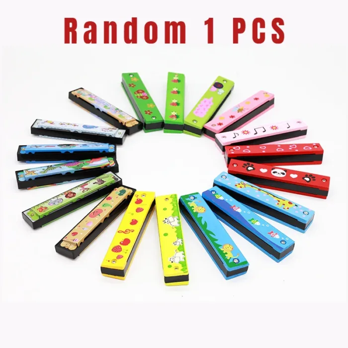 16 Holes Cute Harmonica Musical Instrument Montessori Educational Toys Cartoon Pattern Kids Wind Instrument Children Gift Kids - Image 7