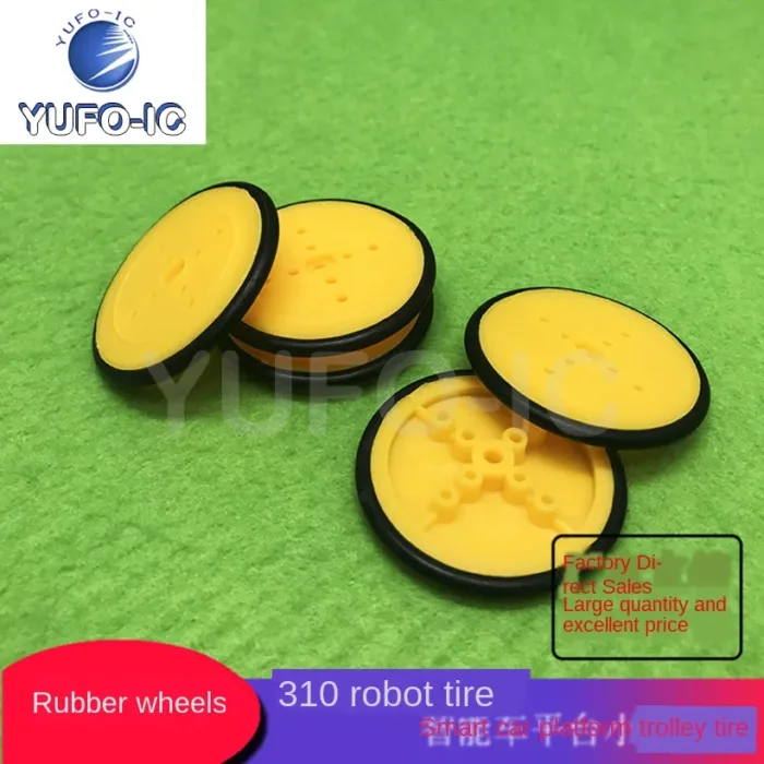 Free Ship 5pcs 410 Rubber Wheel Robot Tire TT Motor Intelligent Car Platform Car Electronic Design x-0.13 - Image 1