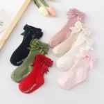 Toddler Socks Baby Accessories Girl Cute Bow Non-slip Floor Socks Children Kids Mid-tube Cotton Socks Infant Newborn Boy Clothes - Image 2