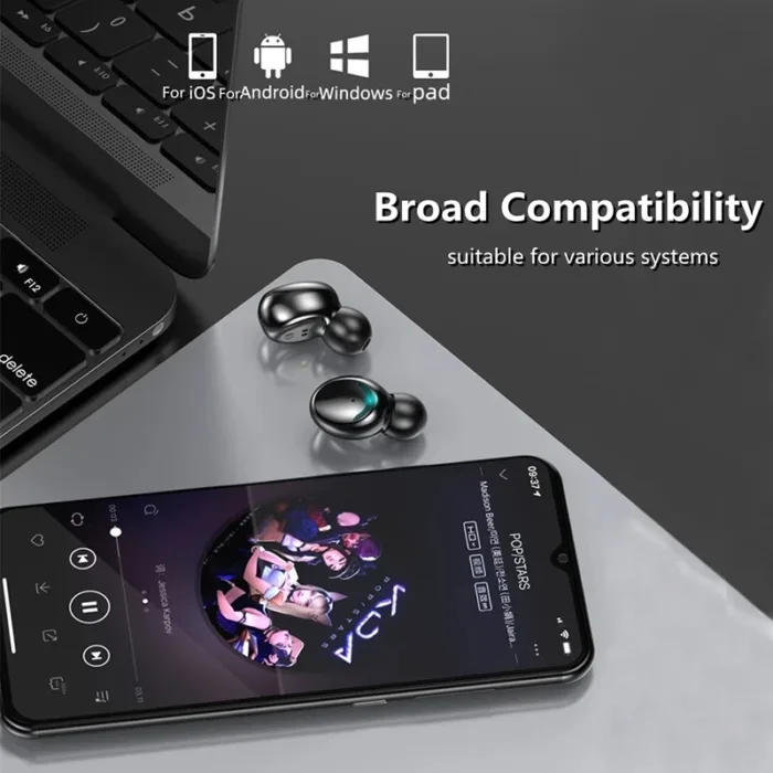 New Wireless TWS Bluetooth Earphone with LED Display Touch Noise Canceling Earbuds Sports Music Game Headset Waterproof for ios - Image 6