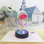 Red Colorful Rose Artificial Flowers Wedding Decoration Creative Valentine's Day Mother's Day Gift Light Up Rose in A plastic - Image 8