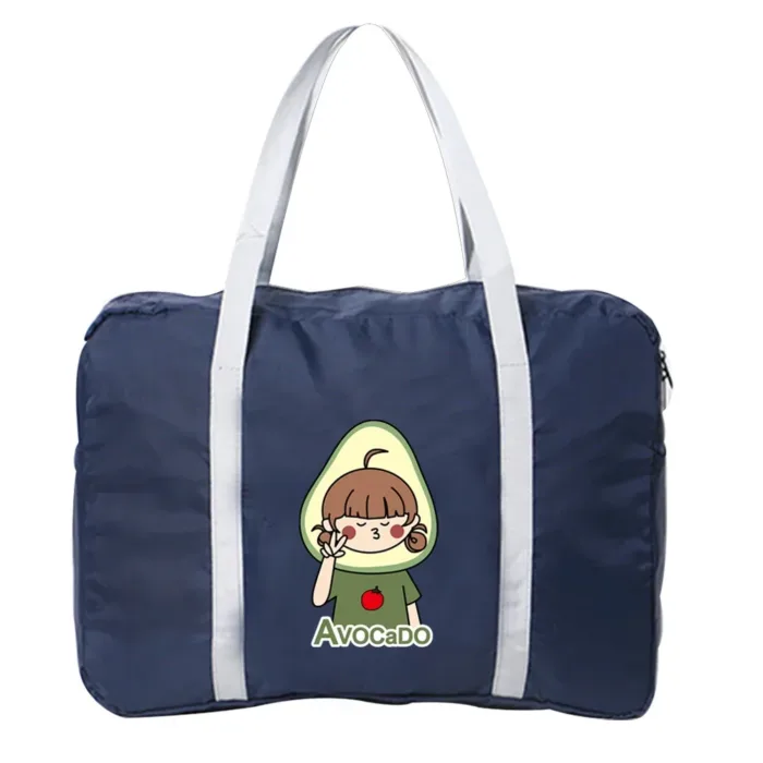 Boston Bags Travel Luggage Bag Foldable Travel Bags Nylon Pack WaterProof Storage Clothes Pack Organizer Avocado Printing Series - Image 16