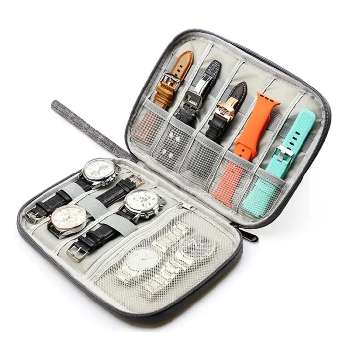 UTHAI Watchband box for Apple Watch strap case data cable Travel smart watch Wriststrap storage bag Box watches organizer - Image 1