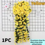 10-1Pack Artificial Violet Flower Vines Plastic Fake Flowers Wall Hanging Plants Wisteria Garland Wedding Home Garden Decoration - Image 11