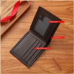 Men Purse Black PU Leather Multiple Slot Casual Large Capacity Coin Wallet Male Card Holder Purse Multifunctional Bag - Image 5