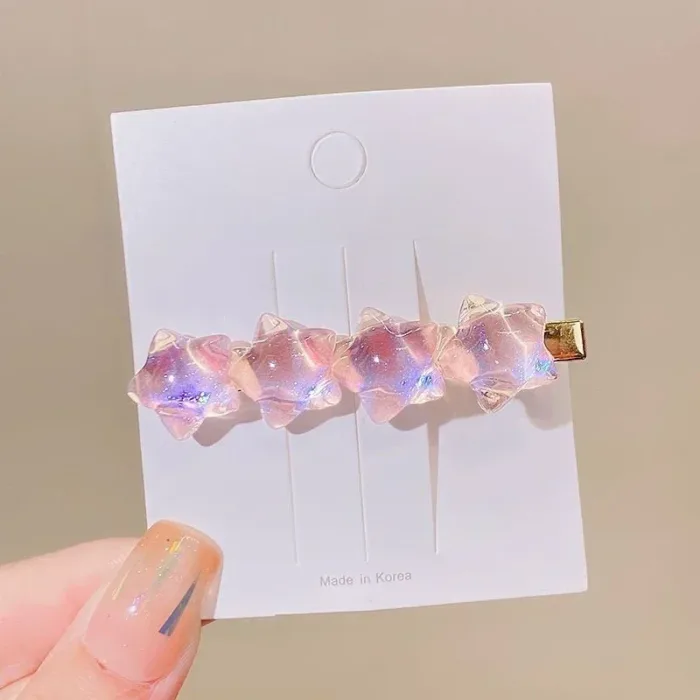 Summer New Fashion Gradient Star Hairpin Cute Girl Heart Clip Sweet Cute Soft Girl Side Hair Accessories - Image 8