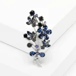 Rhinestone Flower Bouquet Brooches for Women Casual Office Party Coat Bag Decoration Accessories Pins Gifts - Image 6
