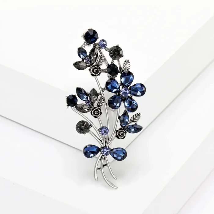 Rhinestone Flower Bouquet Brooches for Women Casual Office Party Coat Bag Decoration Accessories Pins Gifts - Image 6