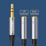 1 in 2 Out 3.5mm to 2Female Left Right Channel Cable Stereo AUX Convertor for Sound Card Speaker Combine L/R Splitter Audio Line - Image 2