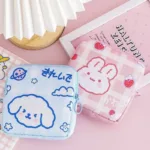 Korean Cute Bear Large Capacity Sanitary Napkin Storage Bags Girls Cartoon Physiological Period Tampon Organiser Bag Mini Bag - Image 6