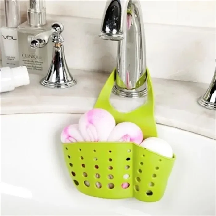 Home Storage Drain Basket Kitchen Sink Holder Adjustable Soap Sponge Shlf Hanging Drain Basket Bag Kitchen Accessories - Image 4