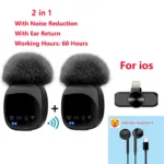 New R8 Wireless Lavalier Microphone Portable Audio Video Recording Mini Mic for iPhone Android Live Broadcast Gaming Phone Mic - Image 10