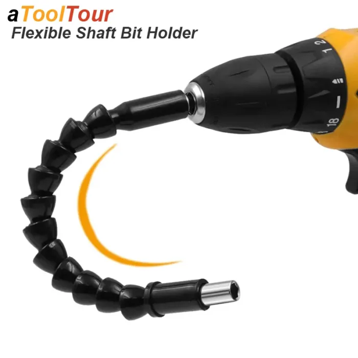 Flexible Screwdriver Extension Flex Drill Bit Holder Hex Shaft Tip Soft for Electric Screw Driver Snake Adapter Connect Magnetic - Image 1