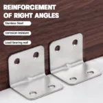 Stainless Steel Corner Bracket 90 Degree Angle Fixed Bracket Fixed Connector for Wood Furniture Fixation Cabinet Accessories