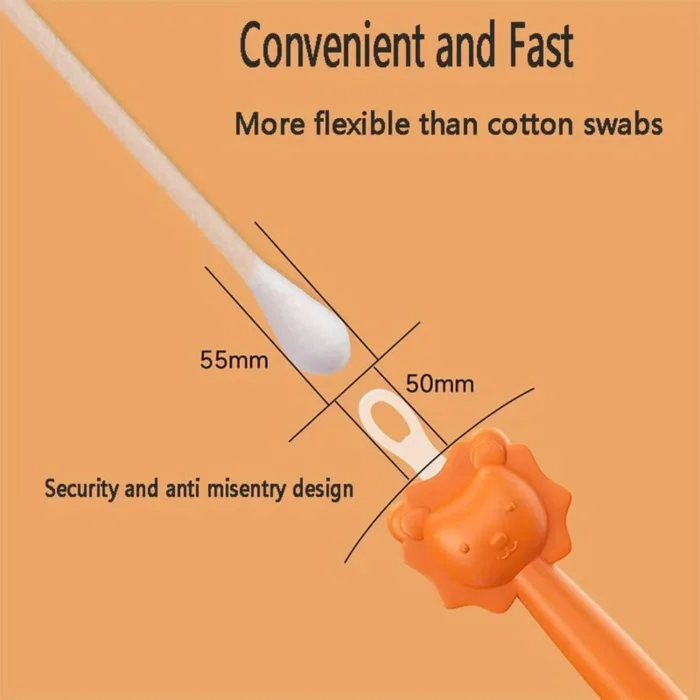 2pcs Cartoon lion baby nose cleaning stick baby ear cleaning tool nose scoop ear scoop nasal cavity cleaning baby essentials - Image 4