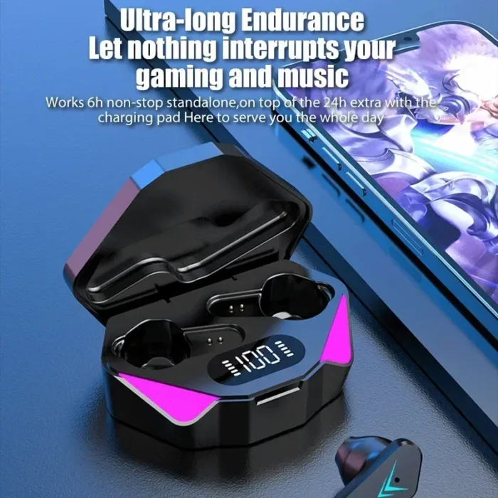 NEW AIR X15 Earphones Bluetooth Wireless Gamer Headphones 65ms Low Latency Earbuds fone Gamer Headset Gamer With Mic Handfree - Image 2