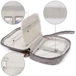 Data Cable Storage Bag, Portable Headphone Manager, Digital Gadget Suitcase, Double-layer Digital USB Hard Drive Protection Bag - Image 5