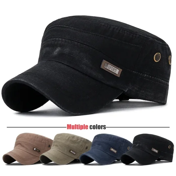 Military Cadet Flat Cap Fashion Clothes Adjustable Snapback Hat Unisex New Fashion Classics Outdoor Casual Sport Baseball Cap - Image 1