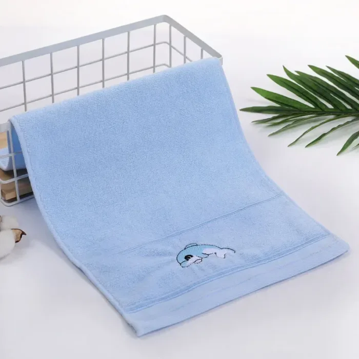 25*50cm Children Towels Baby Face Towel Soft Embroidered Absorbent Cotton Bath Towels for Newborn Kids Handkerchief Shower Stuff - Image 9