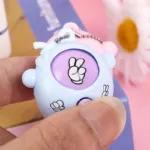 Mini Egg Stone Paper Scissors Toy Colored Round Egg Cartoon Lovely Gift Key Chain Party Interactive Toy Stress Reliever - Image 4