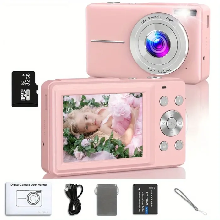 Digital Camera Children Camera for Children Camcorder with 16x Zoom Compact Cameras 1080P 44MP Cameras for Beginner Photography - Image 14
