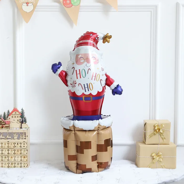 Christmas Decor Balloon Gingerbread Man Christmas Tree Santa Claus Self-Standing Aluminum Balloon New Year Xmas Party Supplies - Image 2