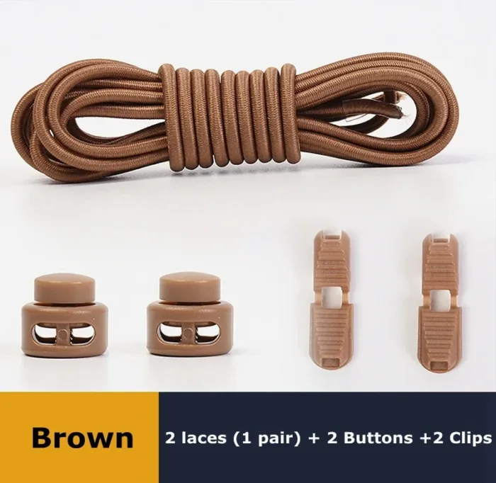 No Tie Shoe Laces Suitable for All Shoes Round Spring Lock Elastic Shoelaces Quick Wear in 1 Second Hiking Sports Lazy Shoelace - Image 10