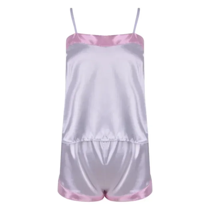 2024 Lace Pijama Dot Print Women's Pajama Sets V-Neck Stretch Satin Sexy Lingerie Sleepwear Pajamas Home Wear Nightwear Clothing - Image 6
