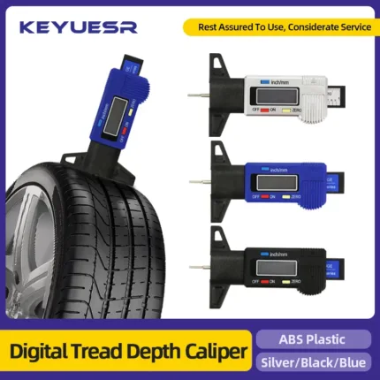 Digital Car Tyre Tire Tread Depth Gauge Thickness Gauges Monitoring System Depth Caliper Auto Tire Wear Detection Measuring Tool