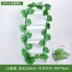 Artificial Grape Leaf Green Vine Sweet Potato Leaf Rattan Plastic Decor Ceiling Vegetable Fruit Orchard Outdoor Wedding Pendant - Image 19