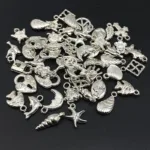 20Pcs/lot Random Mix Styles Gold Color Silver  CCB Acrylic Pendant for Jewelry Making DIY Necklace Bracelet - Image 5